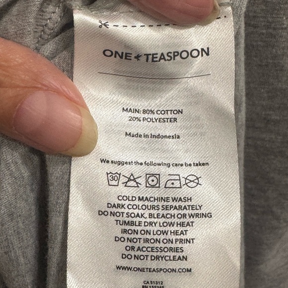 One Teaspoon Heather Gray Short Sleeve Tee - Picture 7 of 10